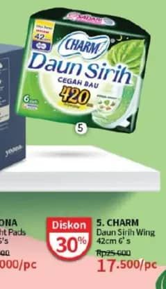 Promo Harga Charm Daun Sirih + Herbal Wing 42cm 6 pcs - Guardian