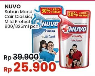 Promo Harga Nuvo Body Wash Classic, Mild Protect 825 ml - Indomaret