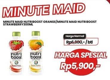 Promo Harga Minute Maid Nutriboost Orange, Strawberry 300 ml - Carrefour