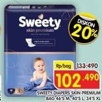 Promo Harga Sweety Skin Premium M46, L40, XL34 34 pcs - Superindo