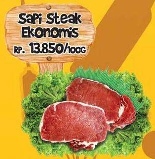 Promo Harga Daging Steak Sapi Ekonomis per 100 gr - Yogya