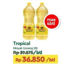 Promo Harga Tropical Minyak Goreng 2000 ml - TIP TOP