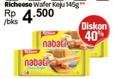 Promo Harga NABATI Wafer Cheese 145 gr - Carrefour