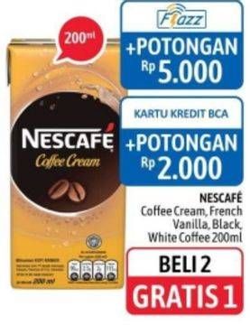 Promo Harga Nescafe Ready to Drink French Vanilla, Black, White Cofee 200 ml - Alfamidi