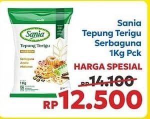 Promo Harga Sania Tepung Terigu Green 1000 gr - Indomaret