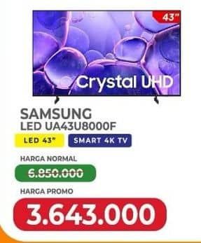 Promo Harga Samsung UA43U8000F 43 INCH Crystal UHD 4K Smart TV  - Yogya