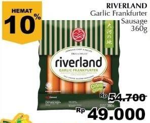 Promo Harga Riverland Sausage Garlic Frankfurter 360 gr - Giant