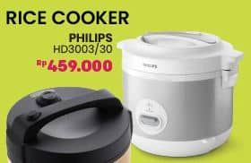 Promo Harga Philips HD3003/30 Rice Cooker 1.8L  - COURTS