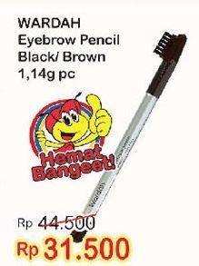 Promo Harga WARDAH Eye Brow Pencil Black, Brown 1 gr - Indomaret