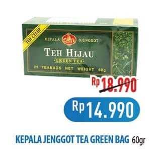 Promo Harga Kepala Djenggot Teh Celup Green Tea Premium 60 gr - Hypermart