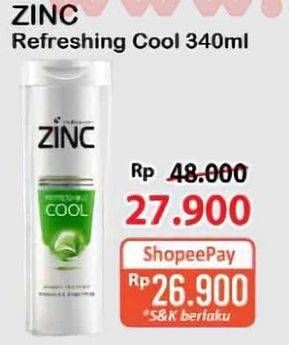 Promo Harga Zinc Shampoo Refreshing Cool 340 ml - Alfamart