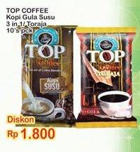 Promo Harga TOP COFFEE Kopi Gula Susu 3 in 1 / Toraja 10s  - Indomaret
