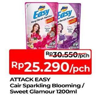 Promo Harga Attack Easy Detergent Liquid Sparkling Blooming, Sweet Glamour 1200 ml - TIP TOP