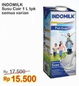 Promo Harga Indomilk Susu UHT Full Cream Plain 1000 ml - Indomaret