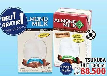 Promo Harga TSUKUBA Almond Milk 1000 ml - LotteMart