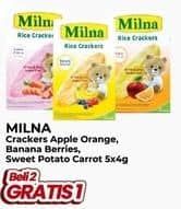 Promo Harga Milna Rice Crackers Apple Orange, Banana Berries, Sweet Potato Carrot 5 pcs - Yogya
