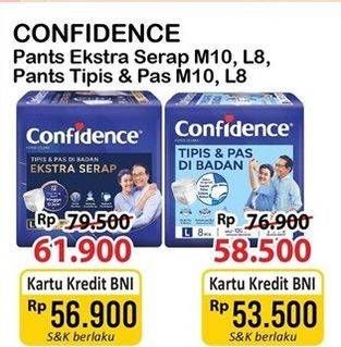 Promo Harga Confidence Adult Pants Tipis & Pas Di Badan L8, M10 8 pcs - Alfamart