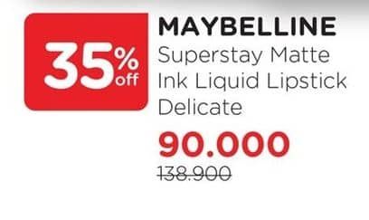 Promo Harga Maybelline Super Stay Matte Ink 225 Delicate 5 ml - Watsons