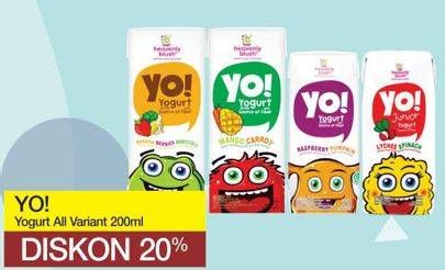 Promo Harga HEAVENLY BLUSH Yo Yoghurt All Variants 200 ml - Yogya