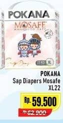 Promo Harga Pokana Mosafe Sap Diapers XL22 22 pcs - Alfamart