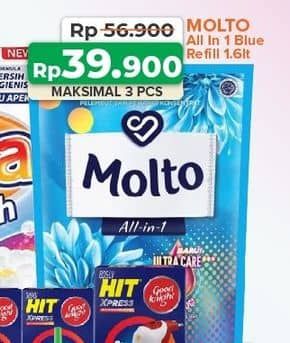 Promo Harga Molto All in 1 Blue 1600 ml - Yogya