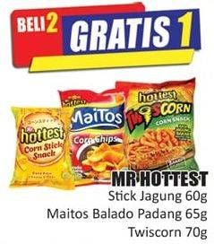 Promo Harga MR HOTTEST Stick Jagung 60 g/ Maitos Balado Padang 65 g/ Twistcorn 70 g  - Hari Hari