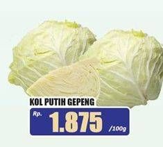 Promo Harga Kol Putih Gepeng per 100 gr - Hari Hari