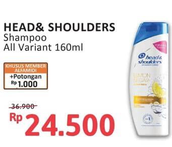 Promo Harga Head & Shoulders Shampoo All Variants 160 ml - Alfamidi