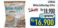 Promo Harga Luwak White Koffie per 18 sachet 20 gr - Hypermart