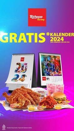 Promo Harga Gratis Kalender 2024  - Richeese Factory