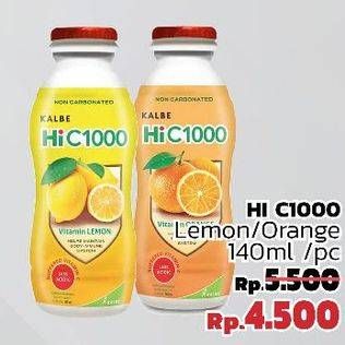 Promo Harga KALBE Hi C1000 Lemon, Orange 140 ml - LotteMart