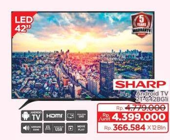 Promo Harga Sharp 2T-C42BG1i | Full HD Android TV 42"  - Lotte Grosir