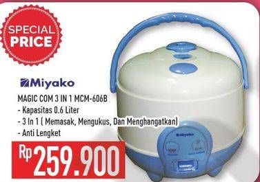 Promo Harga MIYAKO MCM-606 B Magic Com  - Hypermart