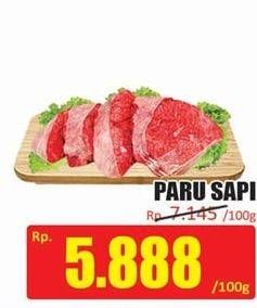 Promo Harga Paru Sapi per 100 gr - Hari Hari