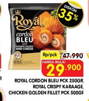 Promo Harga Belfoods Royal Nugget Cordon Bleu, Crispy Karaage 250 gr - Superindo