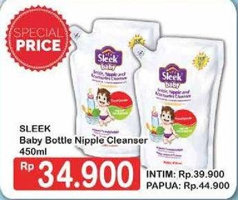 Promo Harga SLEEK Baby Bottle, Nipple and Accessories Cleanser 450 ml - Hypermart