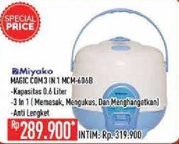 Promo Harga MIYAKO MCM-606 B Magic Com  - Hypermart