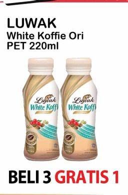 Promo Harga Luwak White Koffie Ready To Drink Original 220 ml - Alfamart