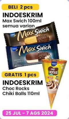 Promo Harga Indoeskrim Max Swich All Variants 100 ml - Indomaret
