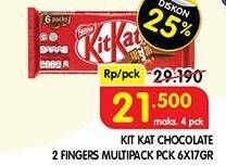 Promo Harga KIT KAT Chocolate 2 Fingers 102 gr - Superindo