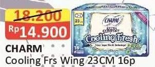 Promo Harga Charm Extra Comfort Cooling Fresh Wing 23cm 16 pcs - Alfamart