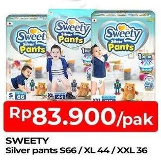 Promo Harga Sweety Silver Pants XL44, S66, XXL36 36 pcs - TIP TOP