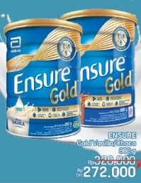 Promo Harga Ensure Gold Wheat Gandum Vanilla, Coklat 850 gr - LotteMart