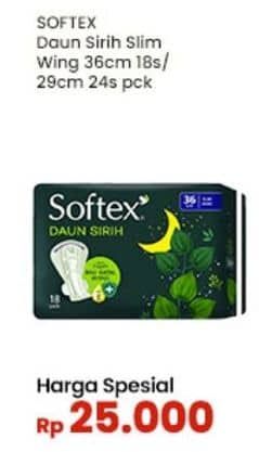 Promo Harga Softex Daun Sirih 36cm, 29cm 18 pcs - Indomaret