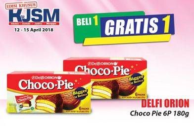 Promo Harga DELFI Orion Choco Pie per 6 pcs 180 gr - Hari Hari