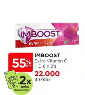 Promo Harga Imboost Multivitamin Tablet Extra Vit C D3 4 pcs - Watsons