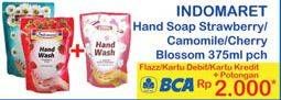 Promo Harga INDOMARET Hand Wash Camomile, Cherry Blossom, Strawberry 375 ml - Indomaret
