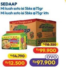 Promo Harga Sedaap Mie Kuah Soto per 5 pcs 75 gr - Hypermart