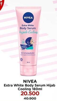 Promo Harga Nivea Body Serum Extra White Hijab Cooling 180 ml - Watsons
