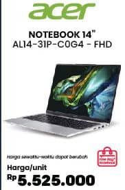 Promo Harga Acer AL14-31P-COG4-FHD | Notebook 14 Inci  - COURTS